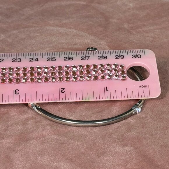 Brighton Silver-Tone Cross & Crystal Bangle Bracelet - Picture 12 of 12